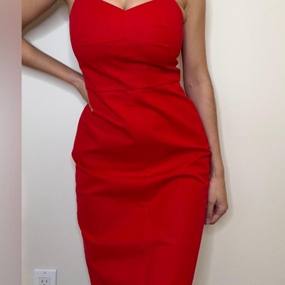 Banana Republic Red spaghetti strap sweetheart Dress size 6